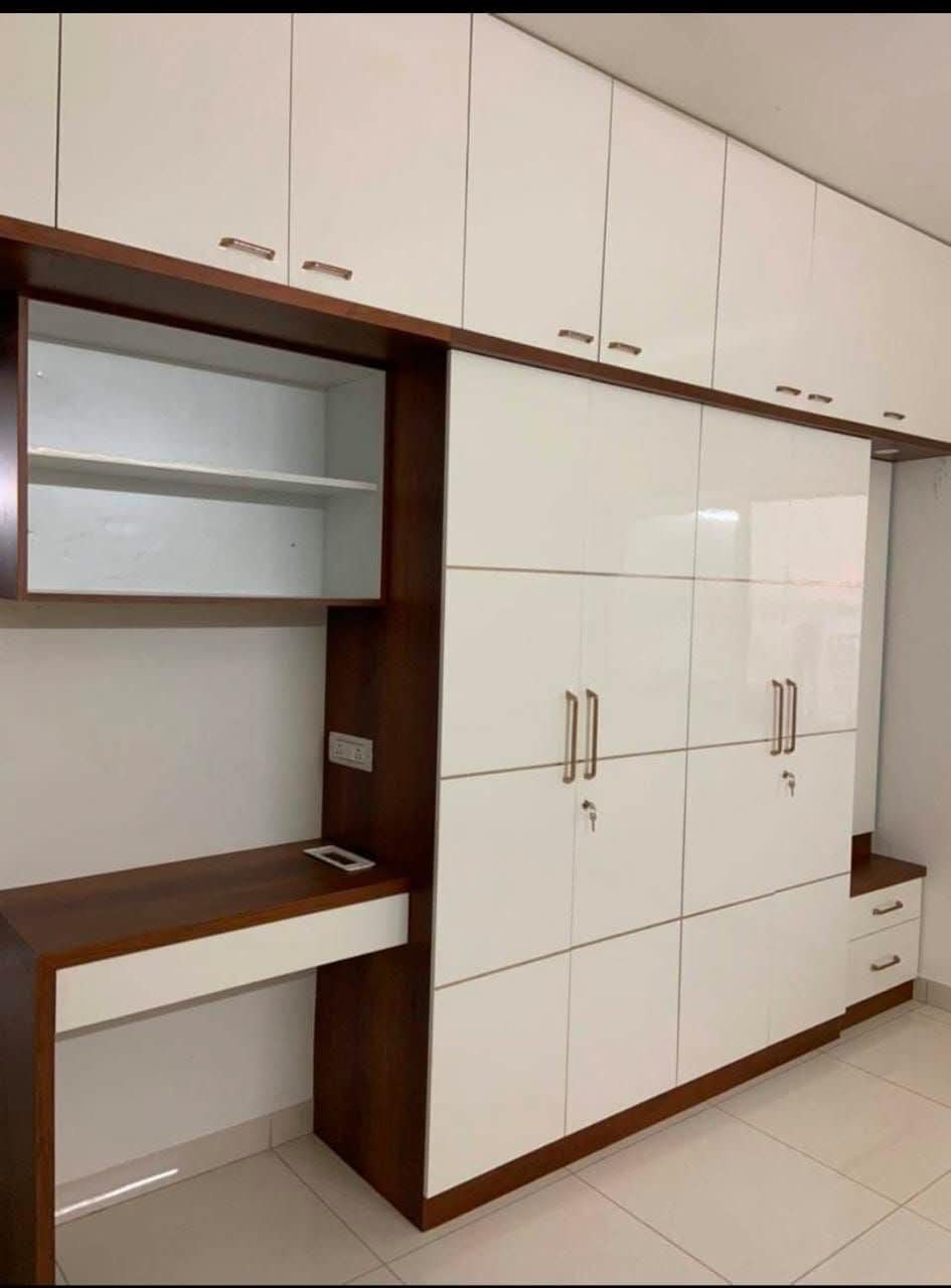 White wardrobe with study table Jodhpur