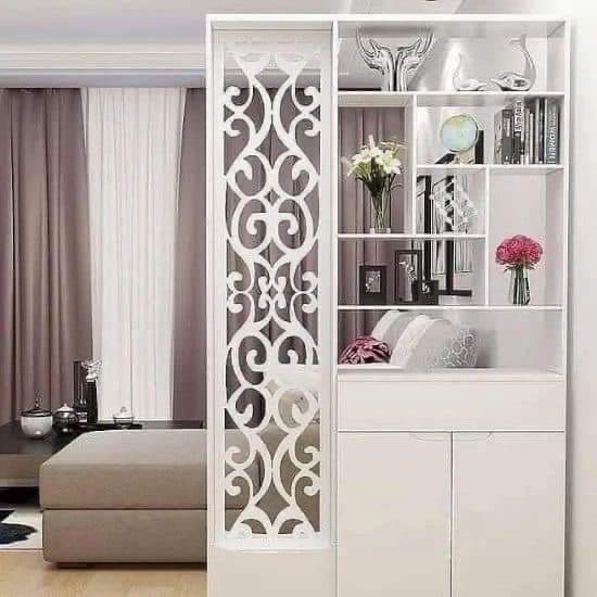 Decorative partition with shelves Ahmedabad
