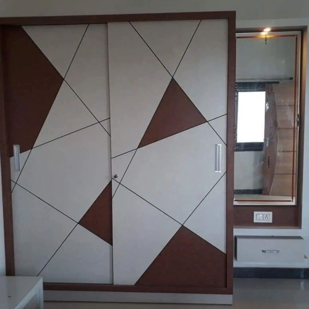 Geometric sliding wardrobe Jodhpur