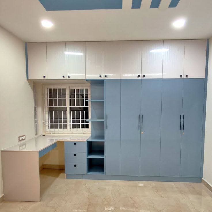 Blue wardrobe with study Jodhpur