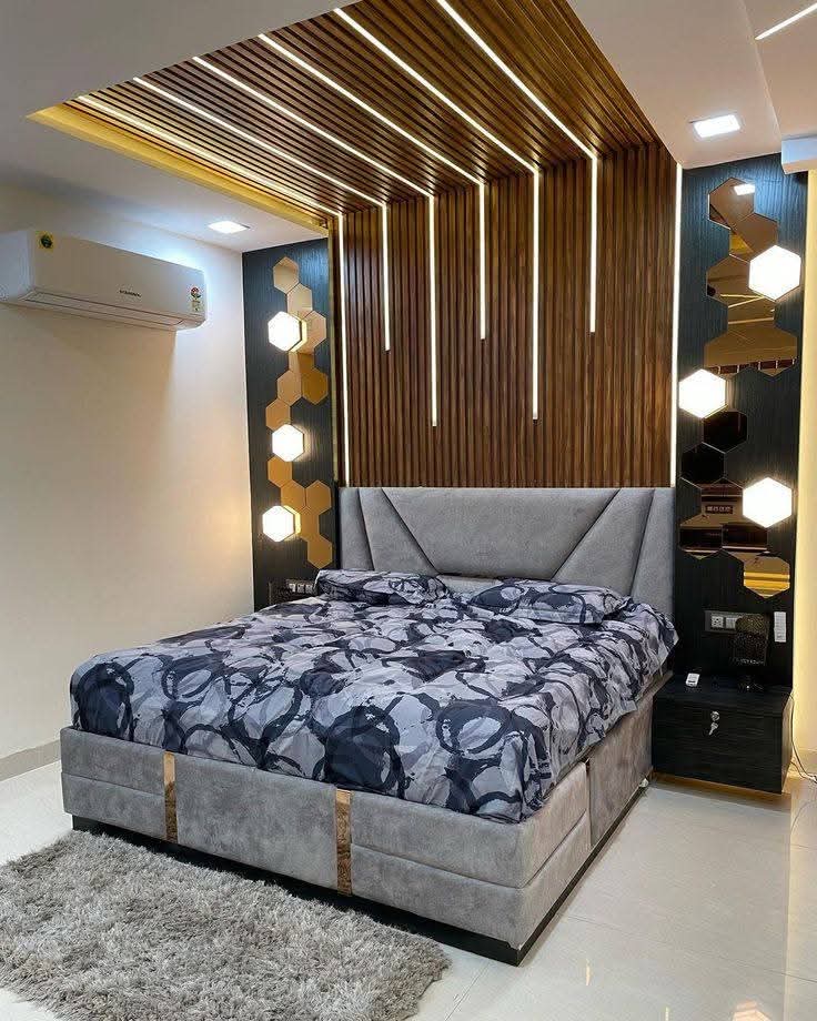 Full bedroom with slat wall Jodhpur