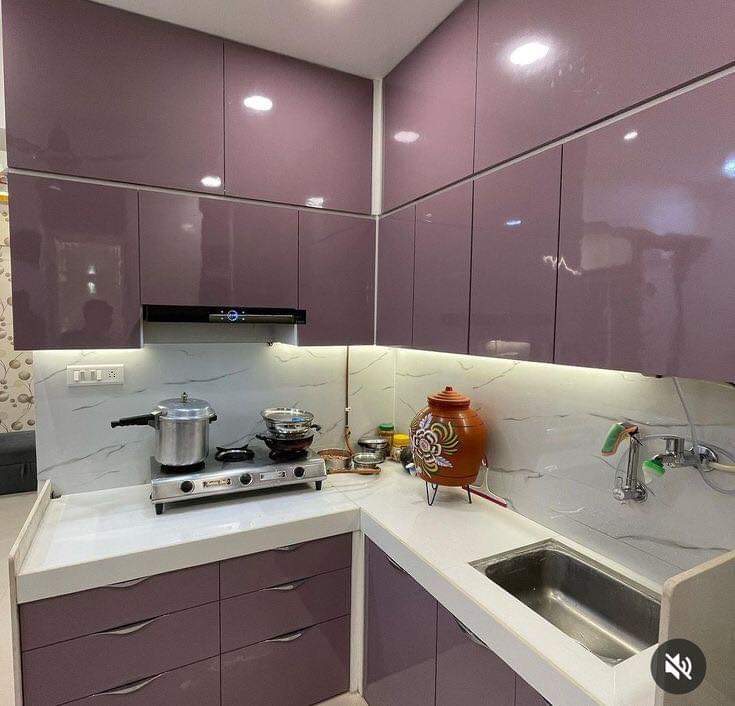 Purple mauve kitchen Ahmedabad
