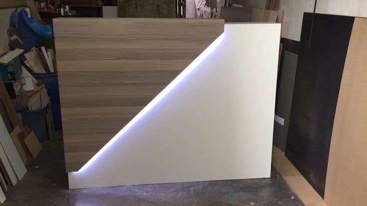 Reception counter with diagonal LED Jodhpur